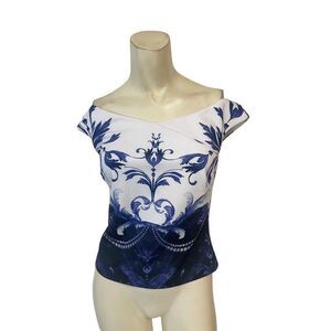 Ted Baker Molliee Bardot off shoulder Top TB1 Fits US XS